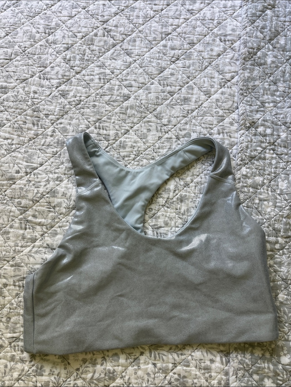 Old Navy Light Silver Gray Racerback Sports Bra